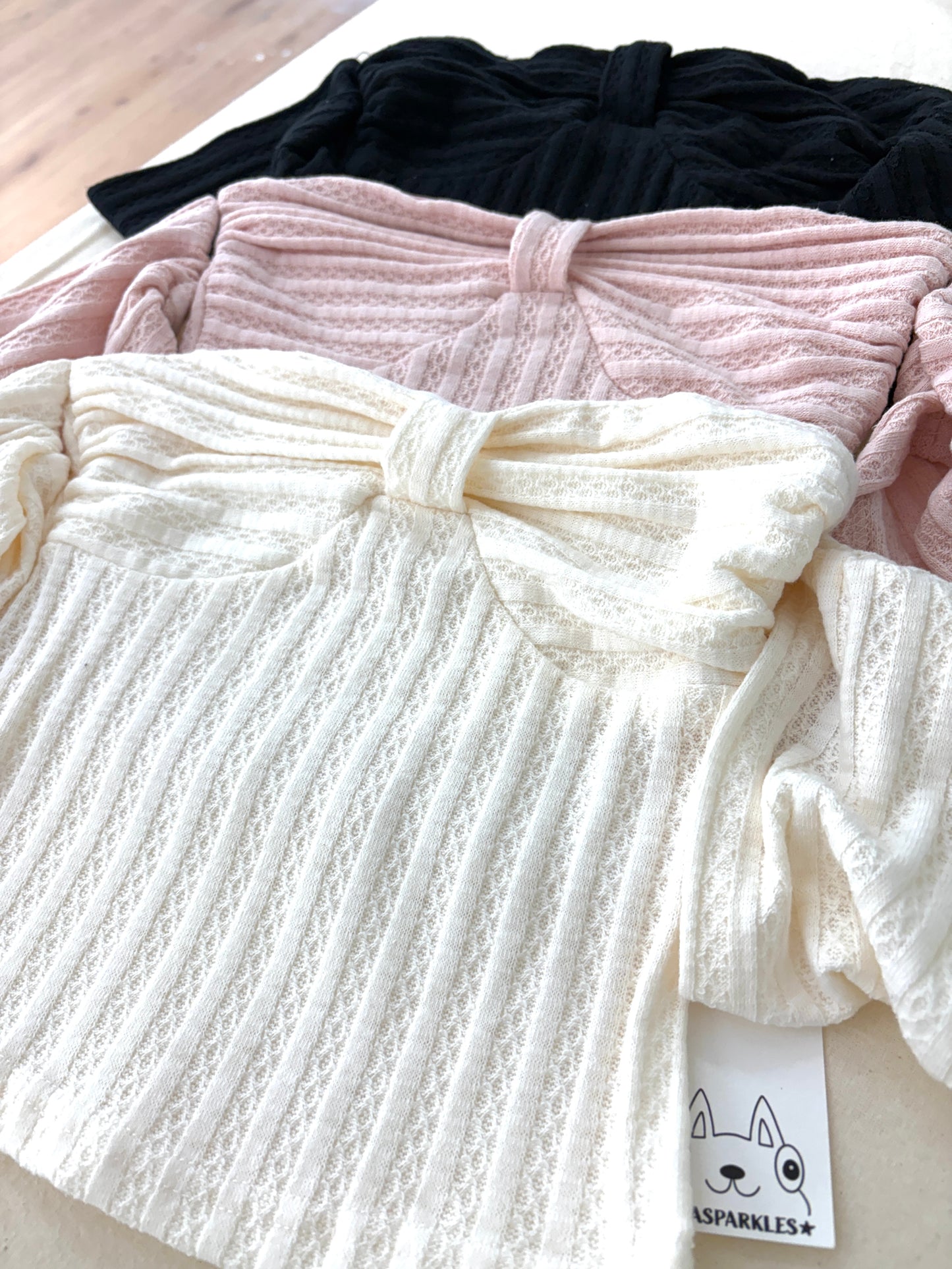 Patterned Off-Shoulder Top 露肩織紋上衣